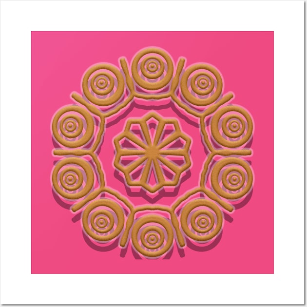 Gold Effect Mandala Wall Art by Kami_Mi